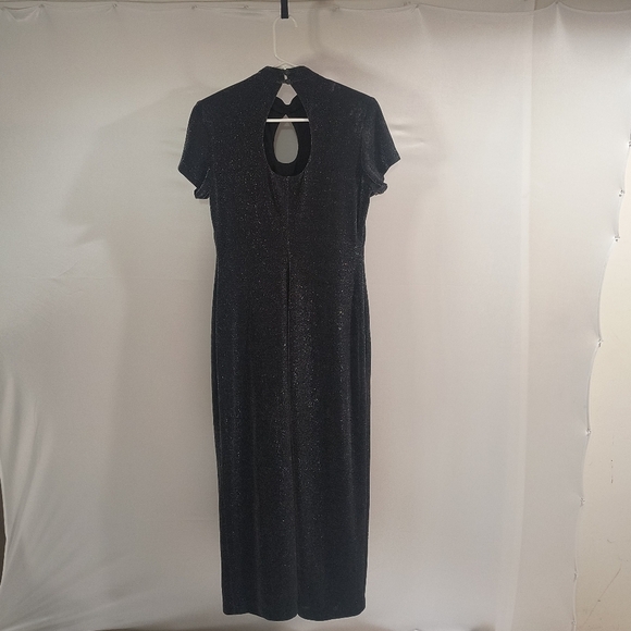 Lori Ann Montreal Women's 10 Gray Midi Dress - Picture 2 of 9